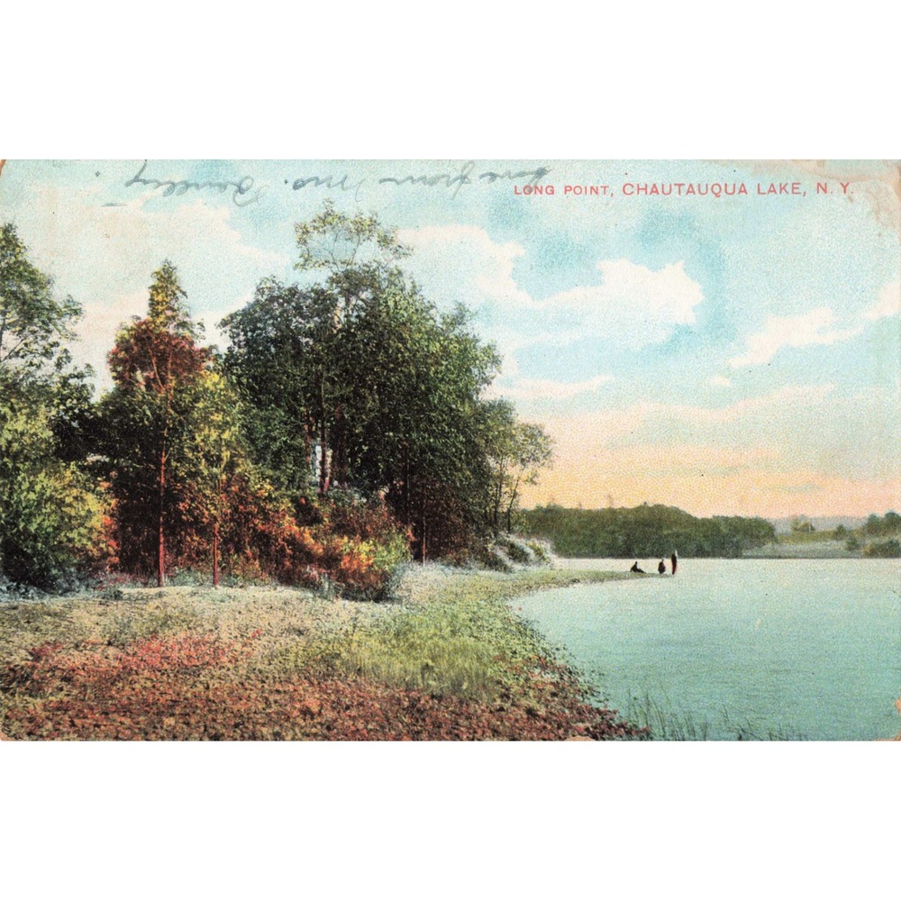 Long Point Chautauqua Lake New York NY Postcard 1910 Divided Back Lake View